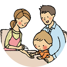 小さな血友病のお子さんと保護者の方
